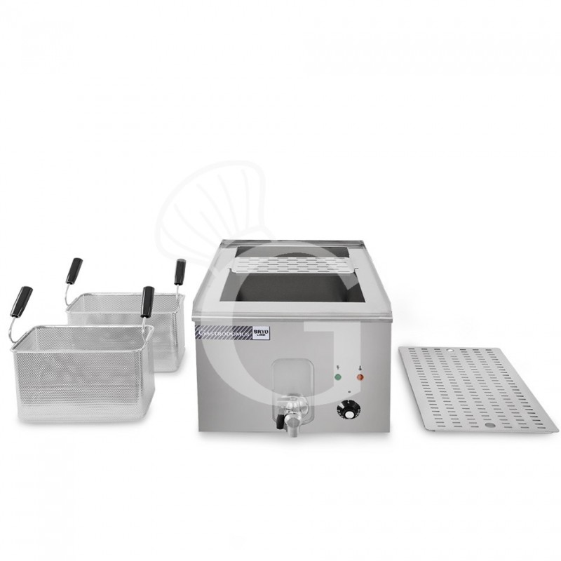 Cocedor de pasta eléctrico de sobremesa 1 cuba L 400 mm x P 680 mm x A 370 mm 20 LT 4500 W