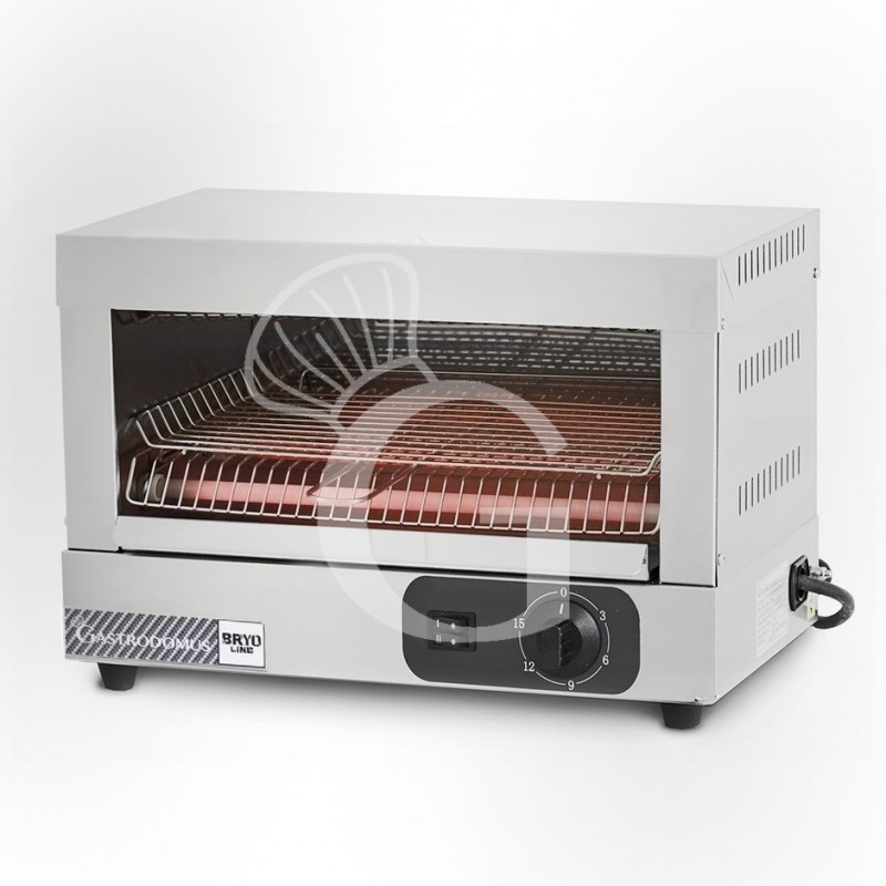 Tostadora profesional monofásica L 490 mm x P 260 mm x A 300 mm 3 pinzas bandeja para migas