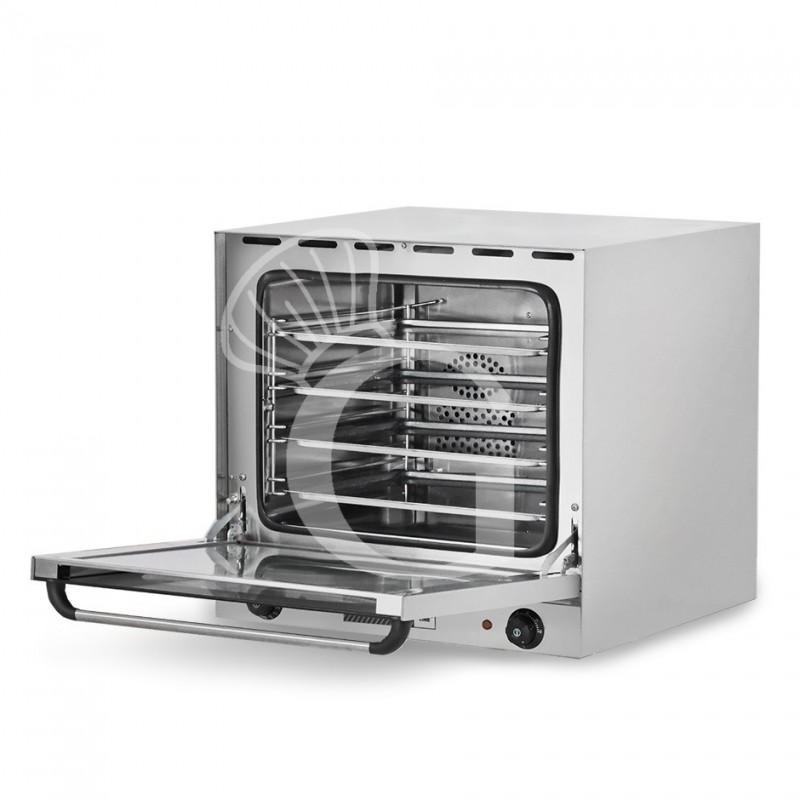 Horno eléctrico de convección, puerta abatible, controles mecánicos, 4 rejillas 435x315 mm, potencia 2,67 kw