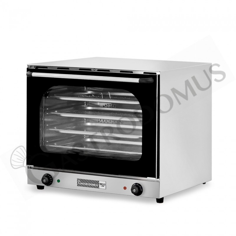 Horno eléctrico de convección, puerta abatible, controles mecánicos, 4 rejillas GN 1/1, potencia 2,67 kw