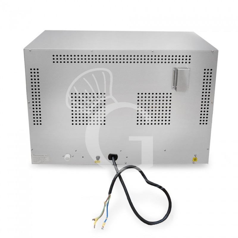 Horno eléctrico de convección y vapor, puerta abatible, controles mecánicos, 4 bandejas de 600x400 mm, potencia 6,4 kw