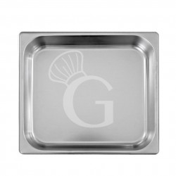 Bandeja de acero inox GN 2/3 L 353mm x P 325 mm x H 60 mm