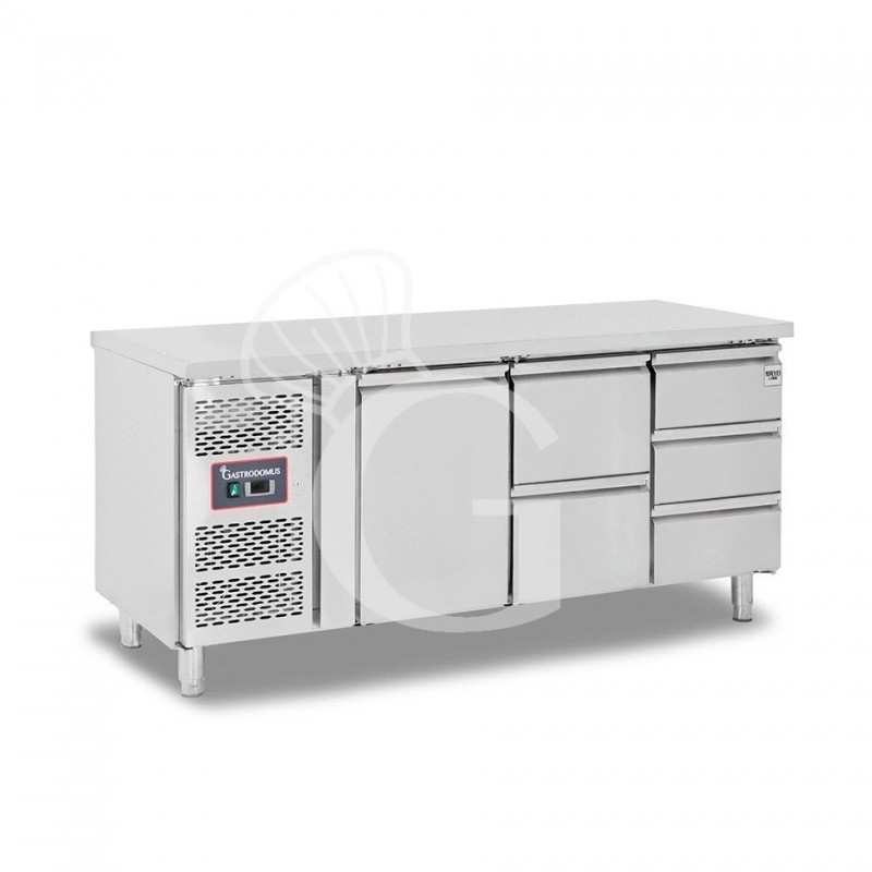 Mesa Refrigerada 5 Cajones 1 Puerta 700 mm -2°C/+8°C Motor a la Izquierda