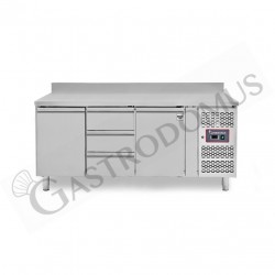 Mesa Refrigerada 3 cajones 2 puertas 700 mm -2°C/+8°C peto trasero