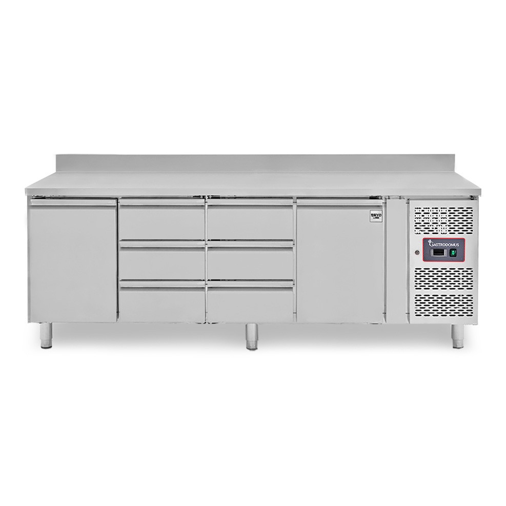 Mesa Refrigerada 6 Cajones 2 Puertas 700 mm de profundidad -2°C/+8°C Peto
