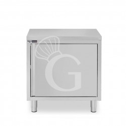 Mesa mural de acero inoxidable 1 puerta batiente L 600 mm x P 600 mm x A 850 mm