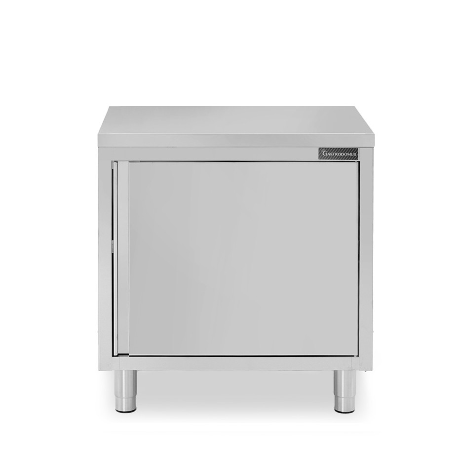 Mesa mural de acero inoxidable 1 puerta batiente L 700 mm x P 800 mm x A 850 mm