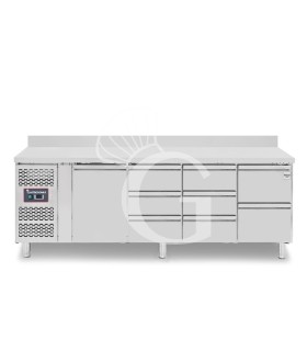 Mesa Refrigerada 8 Cajones Peto 1 Puerta 700 mm -2°C/+8°C Motor a la Izquierda