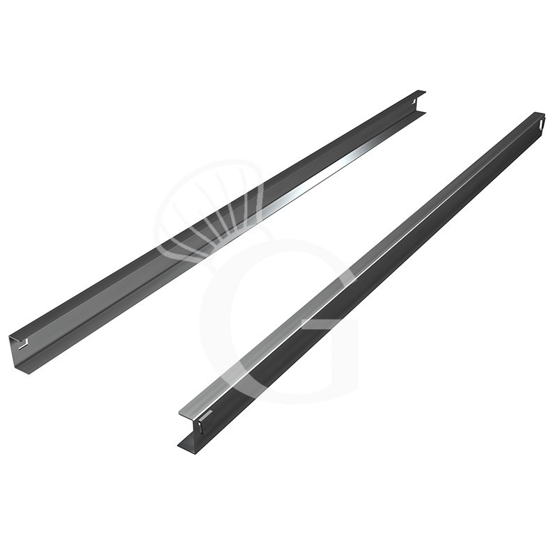 Par de guías de acero inoxidable en forma de "U" para armarios refrigerados 600/1200 litros