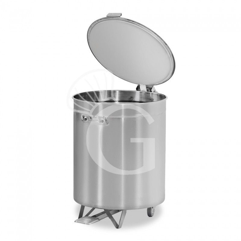 Cubo de basura redondo de acero inoxidable diámetro 475 mm 75 LT