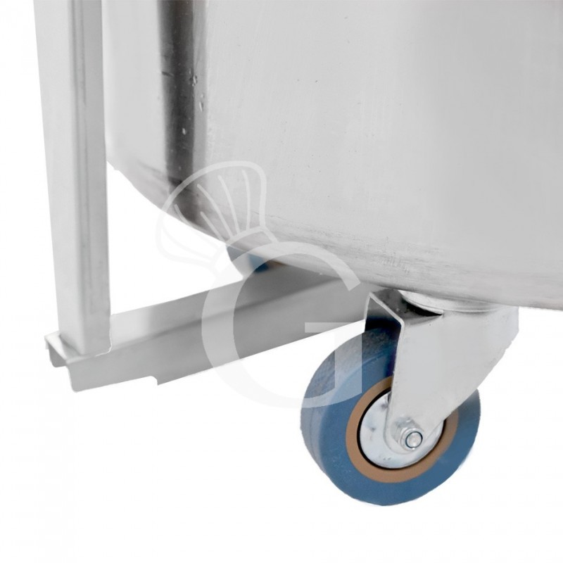Cubo de basura redondo de acero inoxidable diámetro 475 mm 75 LT