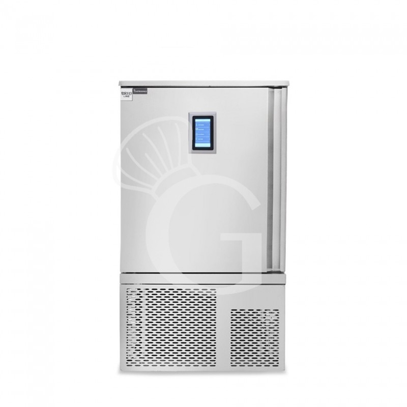 Abatidor de temperatura digital trifásico de acero inoxidable - pantalla táctil 10 bandejas/rejillas GN 1/1