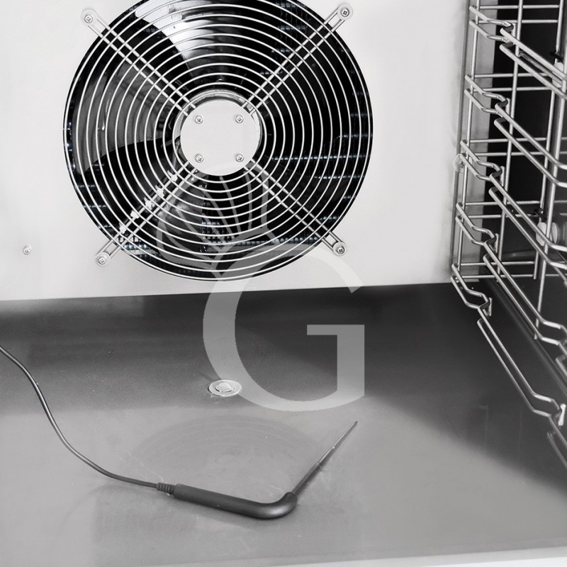 Abatidor de temperatura digital de acero inoxidable para 10 bandejas/rejillas GN 1/1 o 600x400mm, -18°/0°C, con ruedas montadas