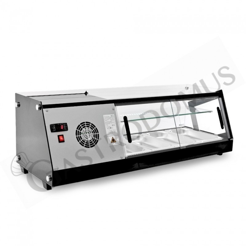 Vitrina Refrigerada para tapas 4 Cubetas GN1/3 160 W