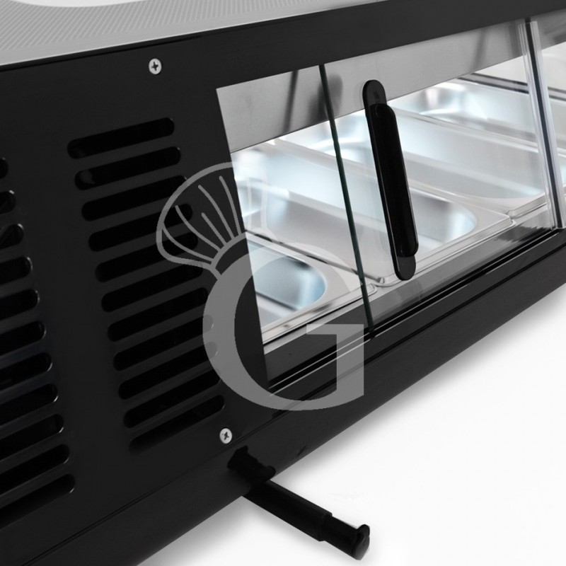 Vitrina Refrigerada para sushi 4 Cubetas GN1/3 190 W