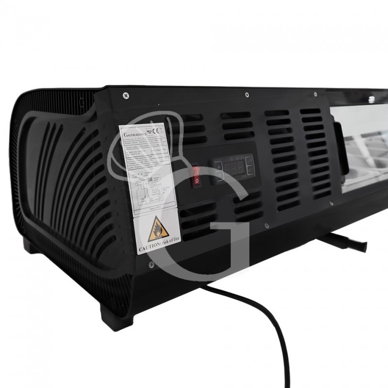 Vitrina Refrigerada para sushi 6 Cubetas GN1/3 190 W