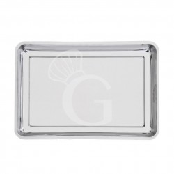 Bandeja de acero inoxidable - A 600 mm x P 400 mm x H 50 mm