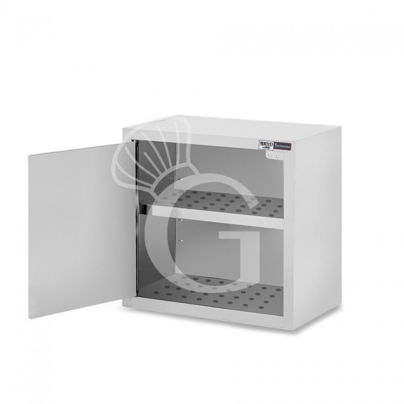 Armario de pared con escurridor, 1 puerta batiente, 1 estante perforado, L 700 mm x P 400 mm x A 660 mm