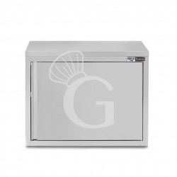 Armario de pared de acero inoxidable con 1 puerta batiente y 1 estante, L 600 mm x P 400 mm x A 800 mm