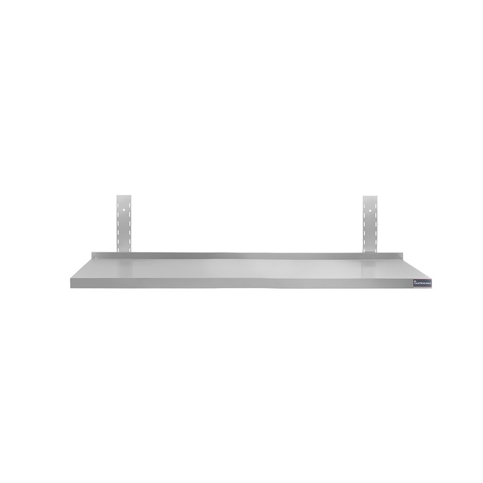 Estante de pared de acero inoxidable L 1200 mm x P 300 mm x A 350 mm