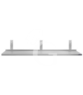 Estante de pared de acero inoxidable L 1800 mm x P 300 mm x A 350 mm