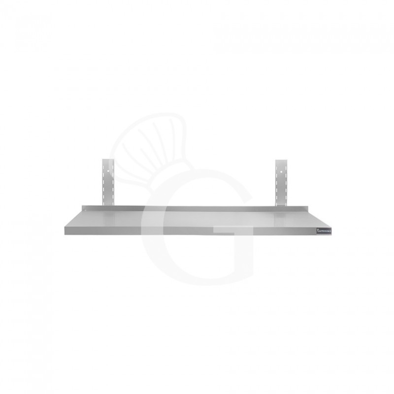 Estante de pared de acero inoxidable L 800 mm x P 400 mm x A 350 mm