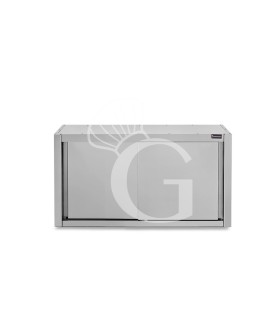 Pensile acciaio inox con porte scorrevoli, 1 ripiano, L 1100 x P 400 x H 650 mm
