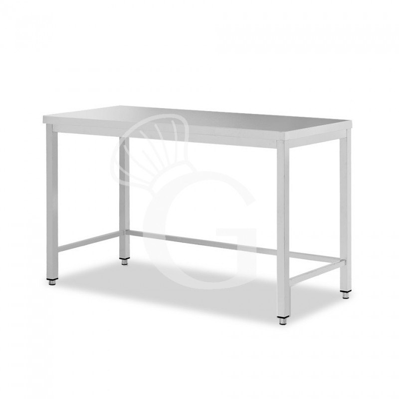 Tavolo semplice in acciaio inox con misure L 1700 mm x P 800 mm x H 850 mm