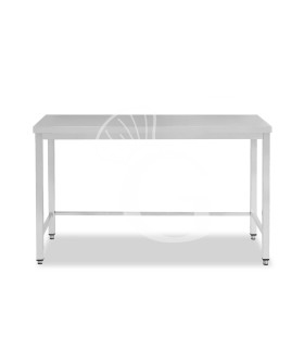 Tavolo semplice in acciaio inox con misure L 1700 mm x P 800 mm x H 850 mm