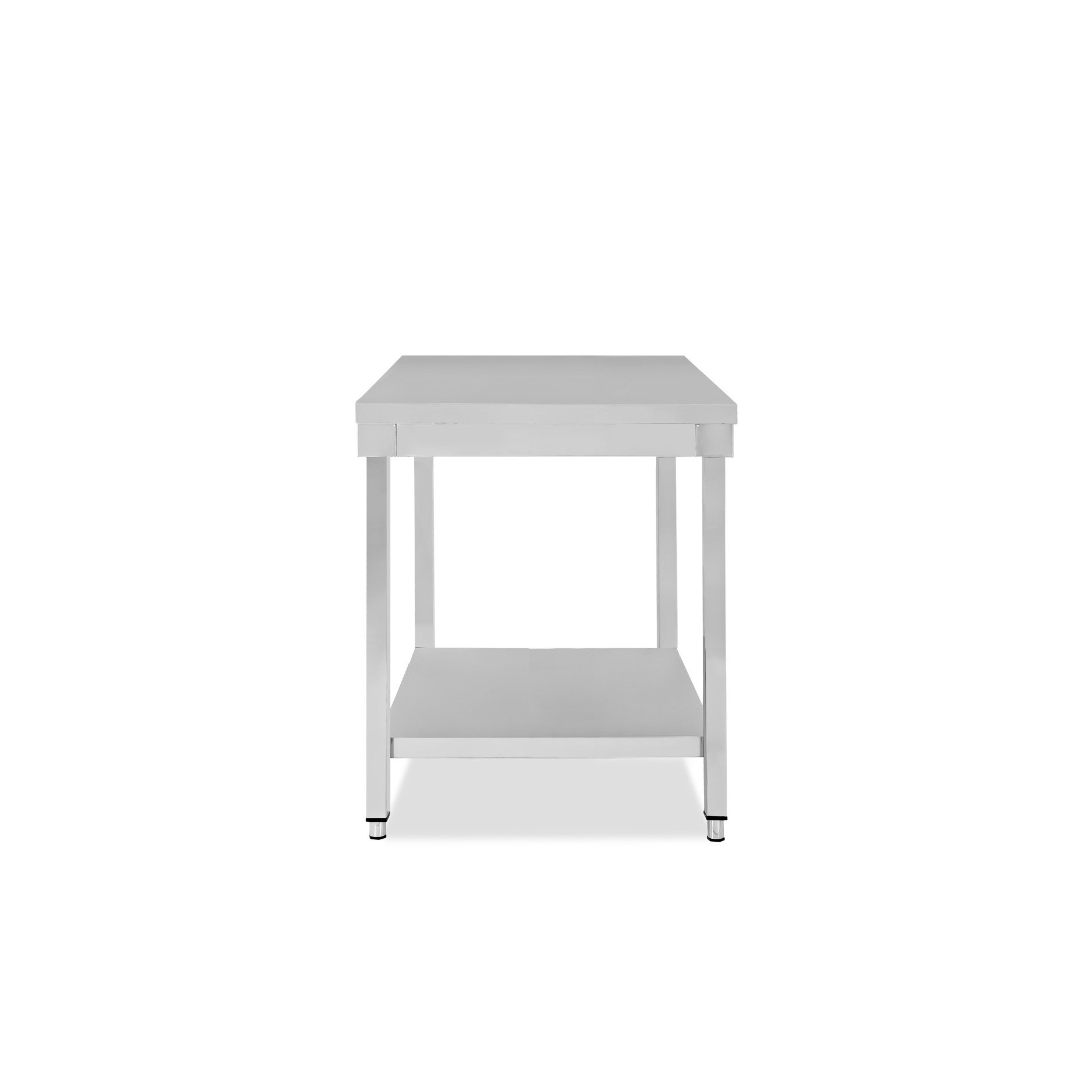 Mesa de acero inoxidable con estante inferior L 500 mm x P 800 mm x A 850 mm
