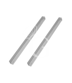 Par de guías de acero inoxidable para armarios refrigerados de pastelería