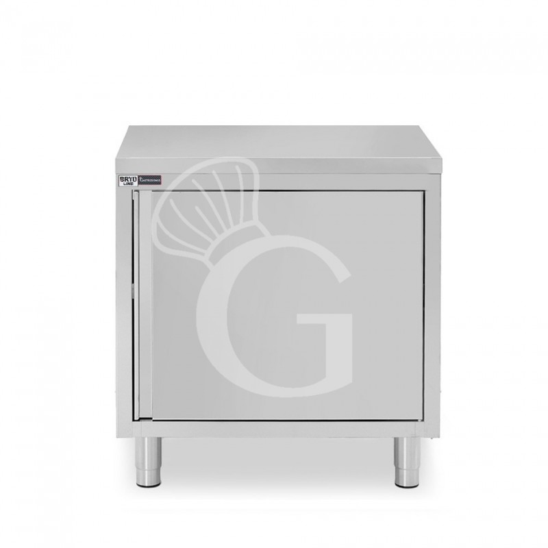 Mesa mural de acero inoxidable 2 puertas correderas L 700 mm x P 700 mm x A 850 mm