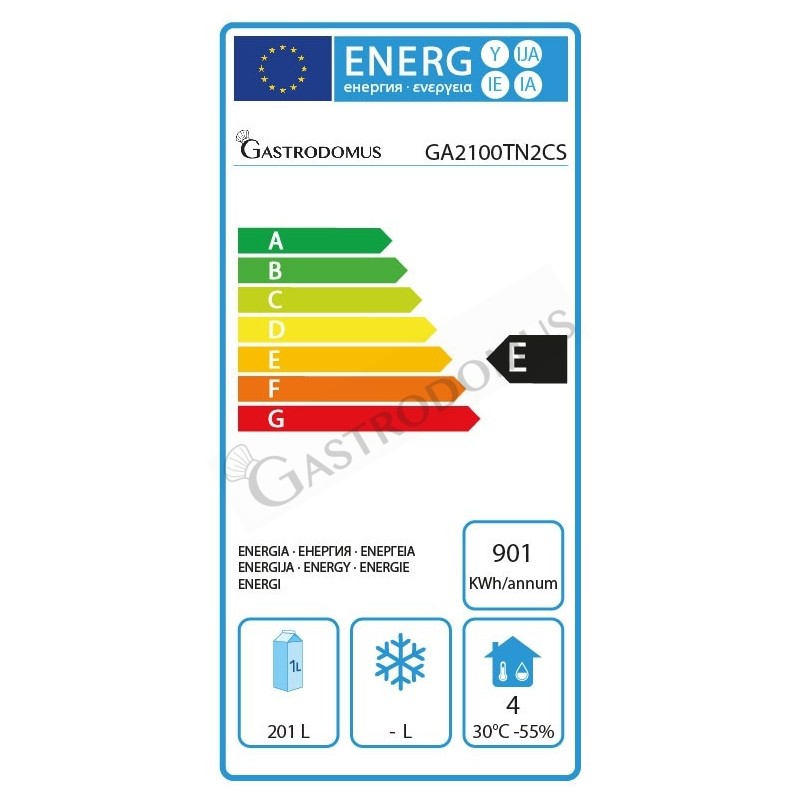 Mesa refrigerada con 1 puerta, 2 cajones 700 mm -2°C/+8°C para la gastronomía