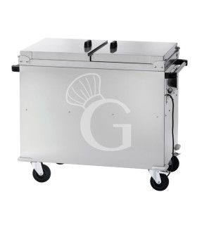 Carro térmico baño maría cerrado para 2 bandejas GN1/1 - L 960 mm x P 680 mm x A 1020 mm