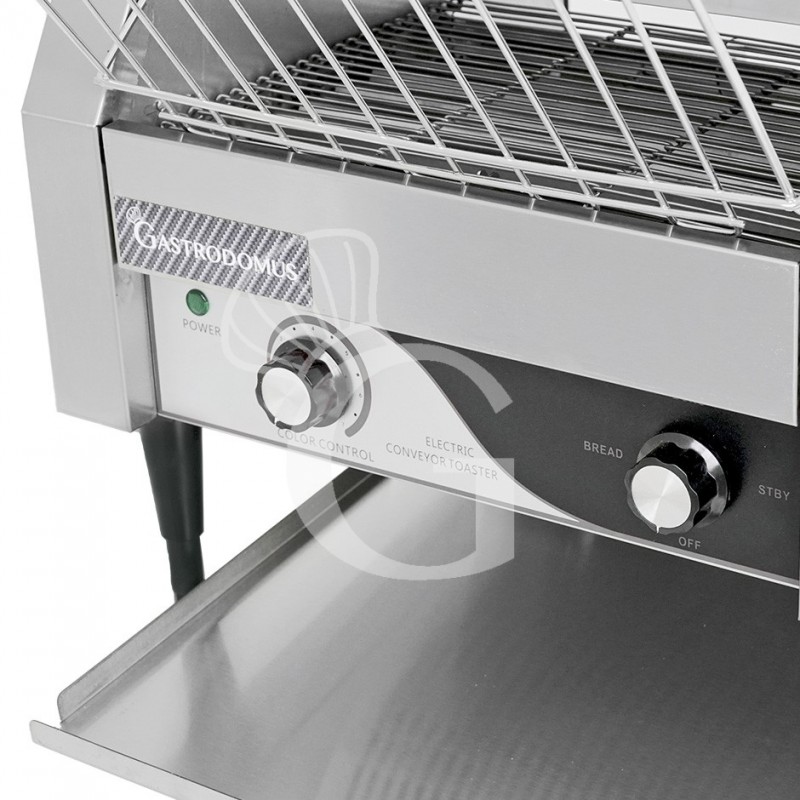 Tostadora profesional de ciclo continuo 450 unidades/h – 2,6 kW, con cajón recogemigas