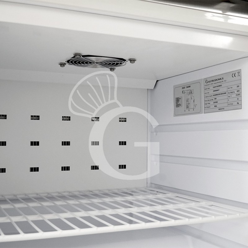 Armario Refrigerado Estático, de acero inoxidable, 0°C/+8°C, gas R600A, 92 litros, clase energética B