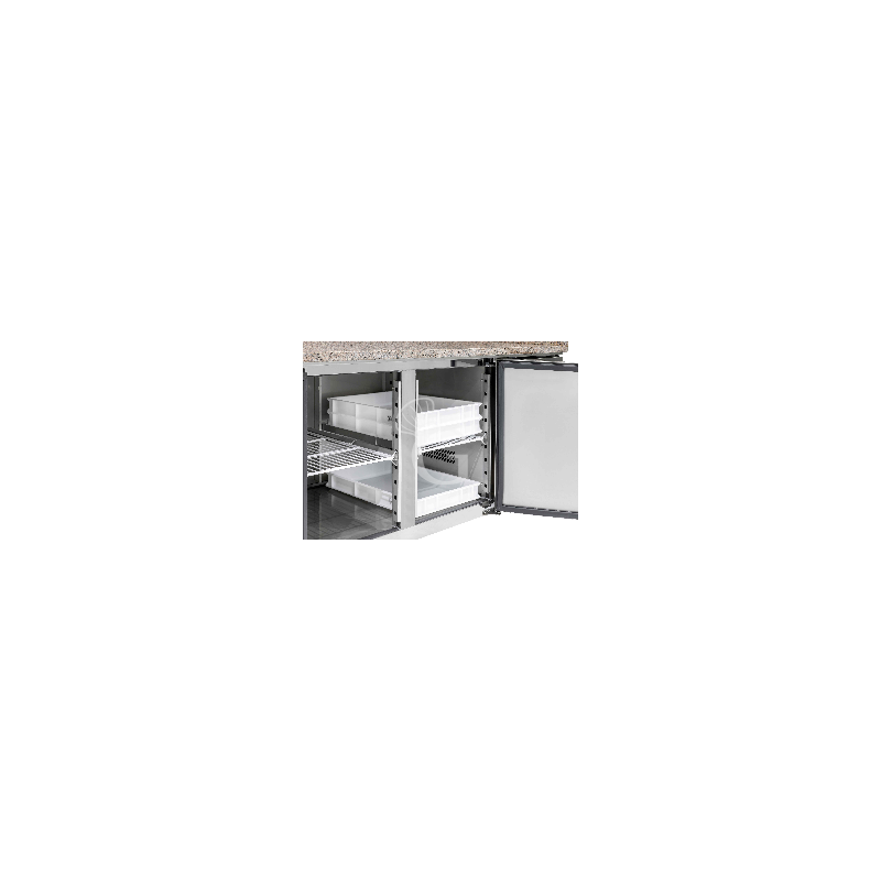 Mesa refrigerada para pizza 600X400 1 Puerta 7 Cajones 210 LT