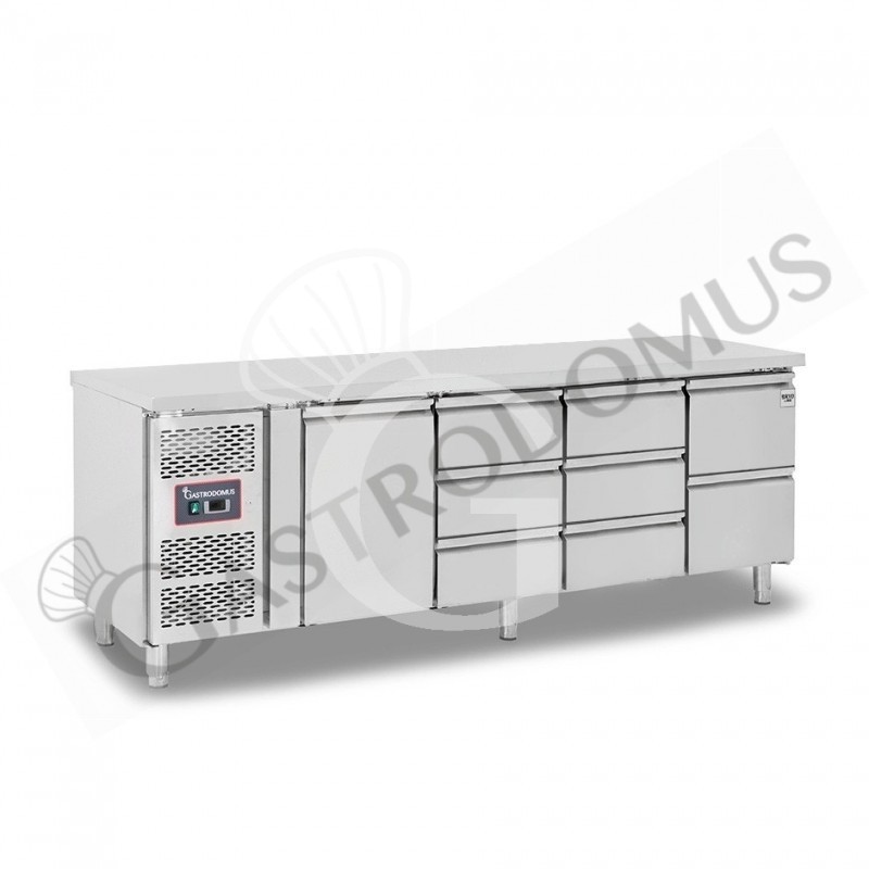 Mesa Refrigerada 8 Cajones 1 Puerta 700 mm -2°C/+8°C Motor a la Izquierda