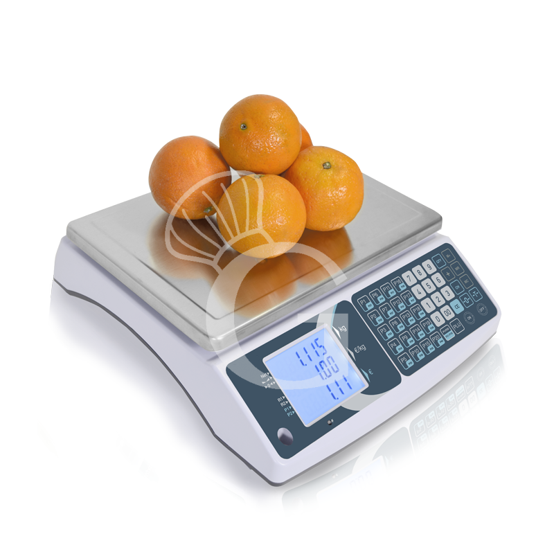 Báscula comercial sin columna capacidad de 15 kg precisión 2/5 g L 330 mm x P 345 mm x A 117 mm