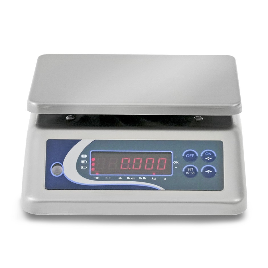 Balanza de control de doble pantalla con capacidad de 3 Kg y precisión de 0,2 g L 290 mm x P 240 mm x A 110 mm