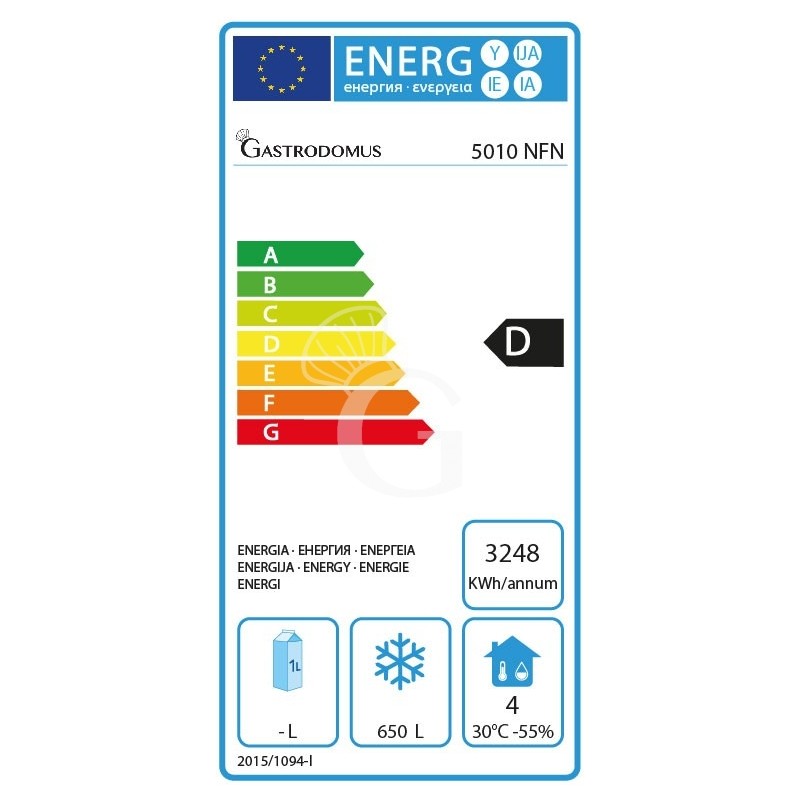 Armario Refrigerado ventilado para heladería -25°C/+5°C 650 LT