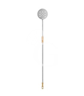 Pala para mover pizza perforada de acero inoxidable Diámetro 260 MM X A 1700 MM
