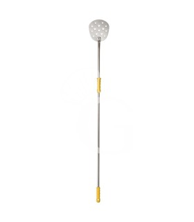 Pala para mover pizza perforada Corazones de acero inoxidable Diámetro 260 MM X A 1700 MM