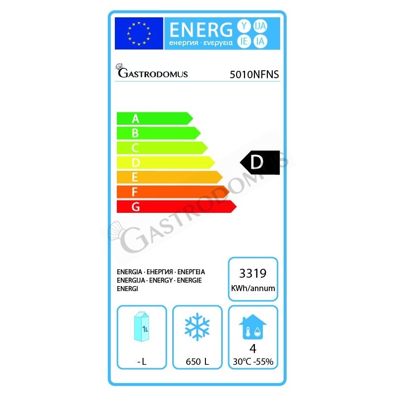 Armario Congelador ventilado para heladerías -35°C/-5°C 650 L
