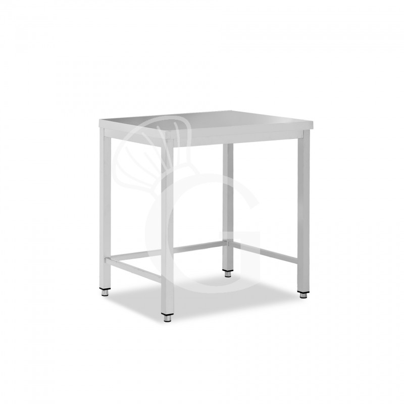 Mesa simple de acero inoxidable con dimensiones L 400 mm x P 800 mm x A 865 mm