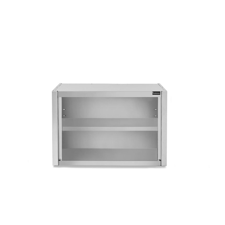 Armario de pared de acero inoxidable con 1 estante, L 600 mm x P 400 mm x A 660 mm
