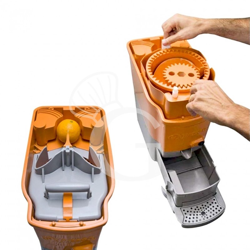 Exprimidor automático de cítricos profesional de plástico naranja monofásico 100 W