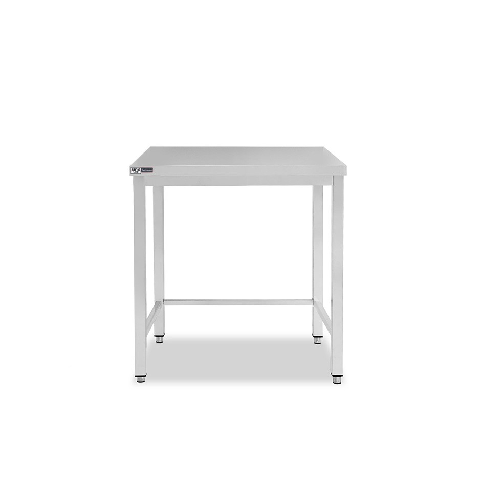 Mesa simple de acero inoxidable con dimensiones L 400 mm x P 800 mm x A 865 mm