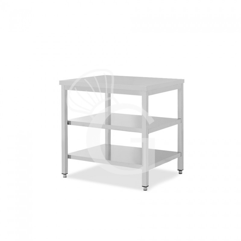 copy of Tavolo acciaio inox 2 ripiani L 800 mm x P 800 mm x H 850 mm