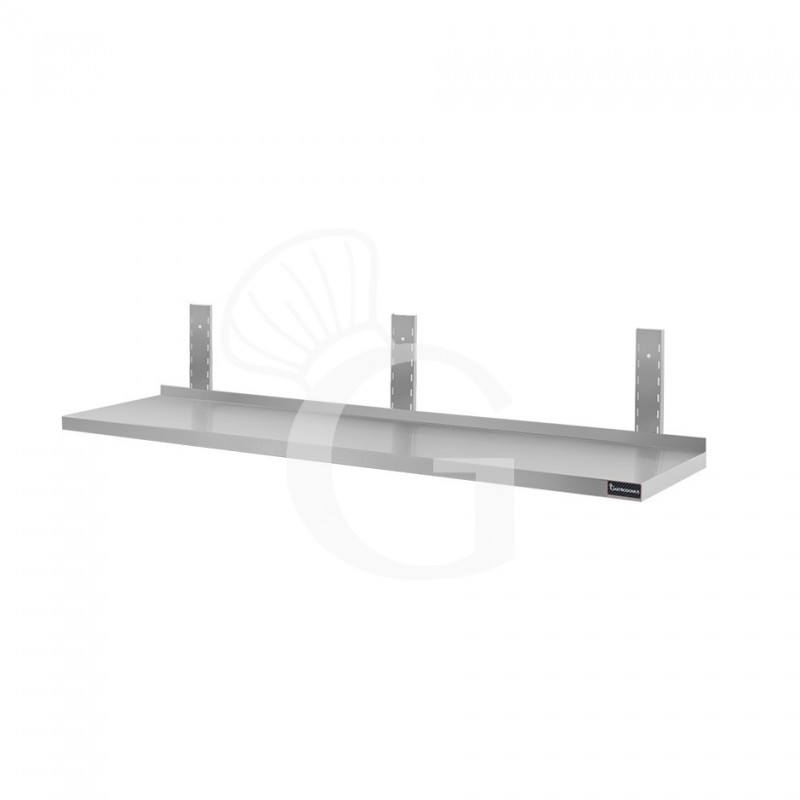 Estante de pared de acero inoxidable L 1500 mm x P 300 mm x A 350 mm